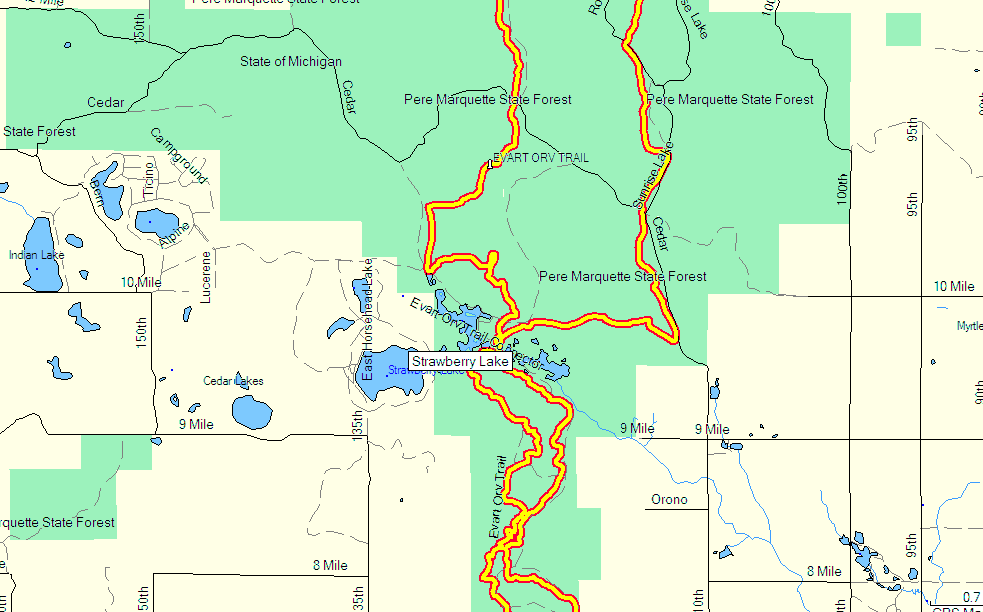 Michigan ORV GPS Map Samples