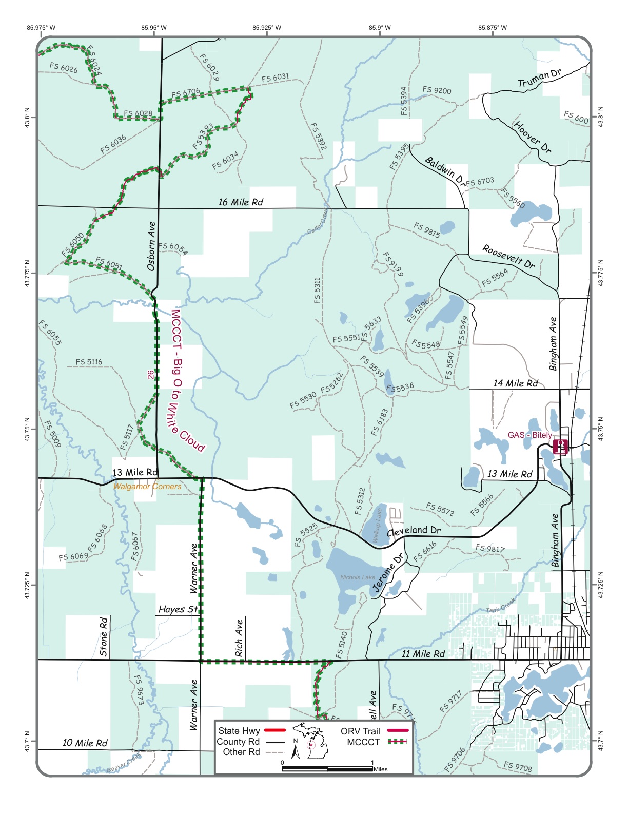 Manistee National ForrestBitely Great Lakes 4x4. The largest offroad