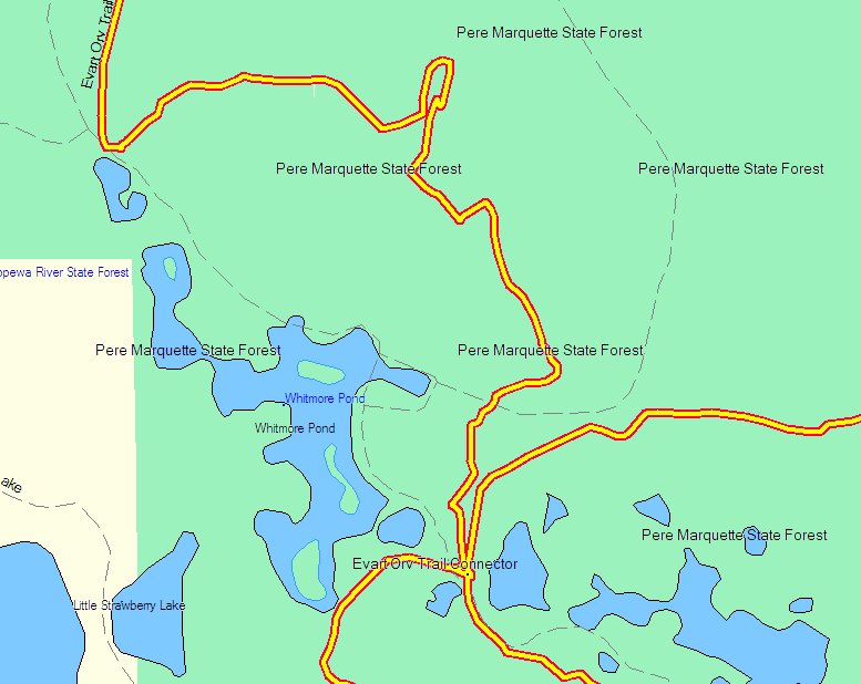 Michigan ORV GPS Map Samples