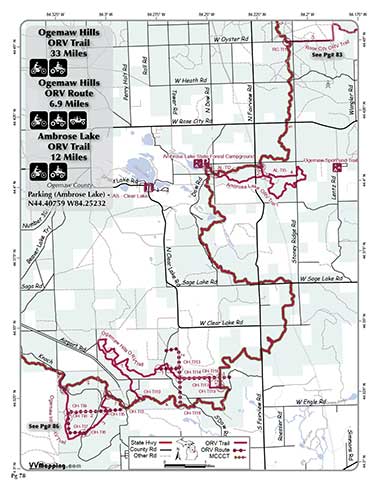 Ogemaw Hills Trail Information - VVMapping.com