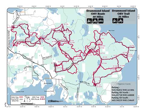 Map Of Drummond Island